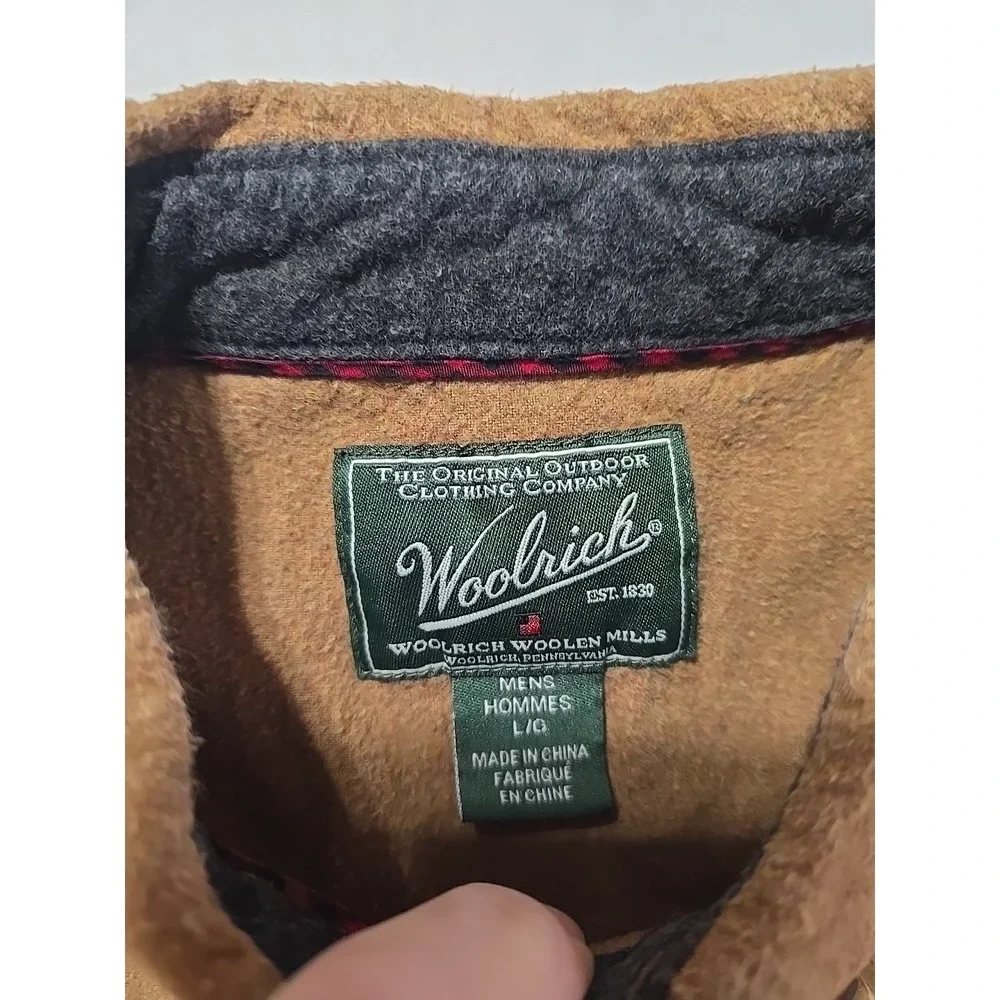 Woolrich Men's Large Brown Long Sleeve Flannel Shirt Heavy &‎ Soft Outdoor Hunt